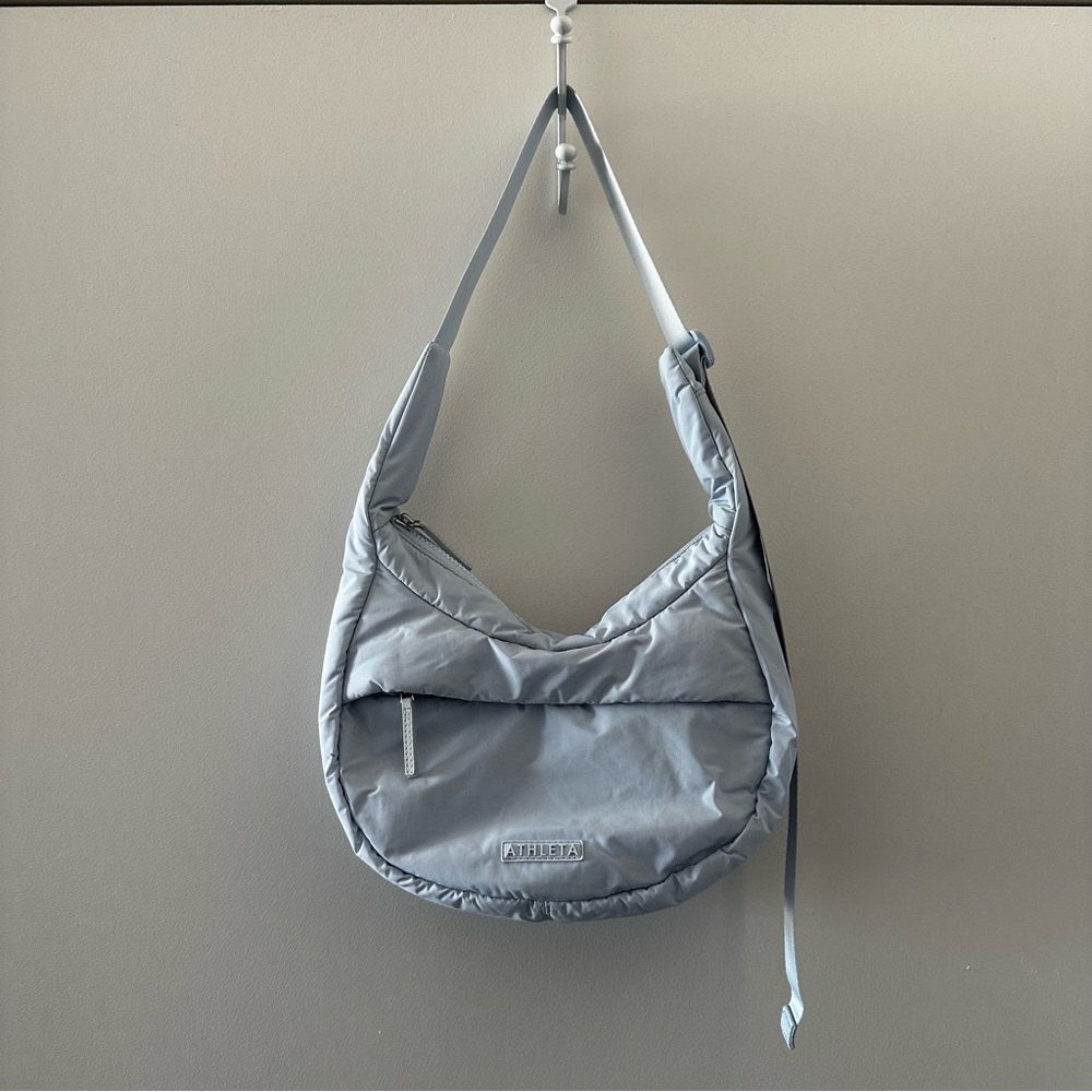 Athleta Light Blue Crossbody Hobo Bag
